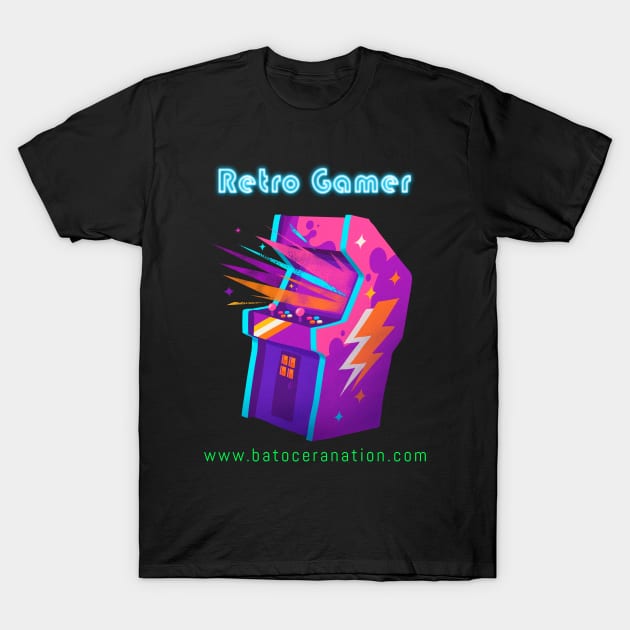 Retro Gamer Logo 8 T-Shirt by Batocera Nation